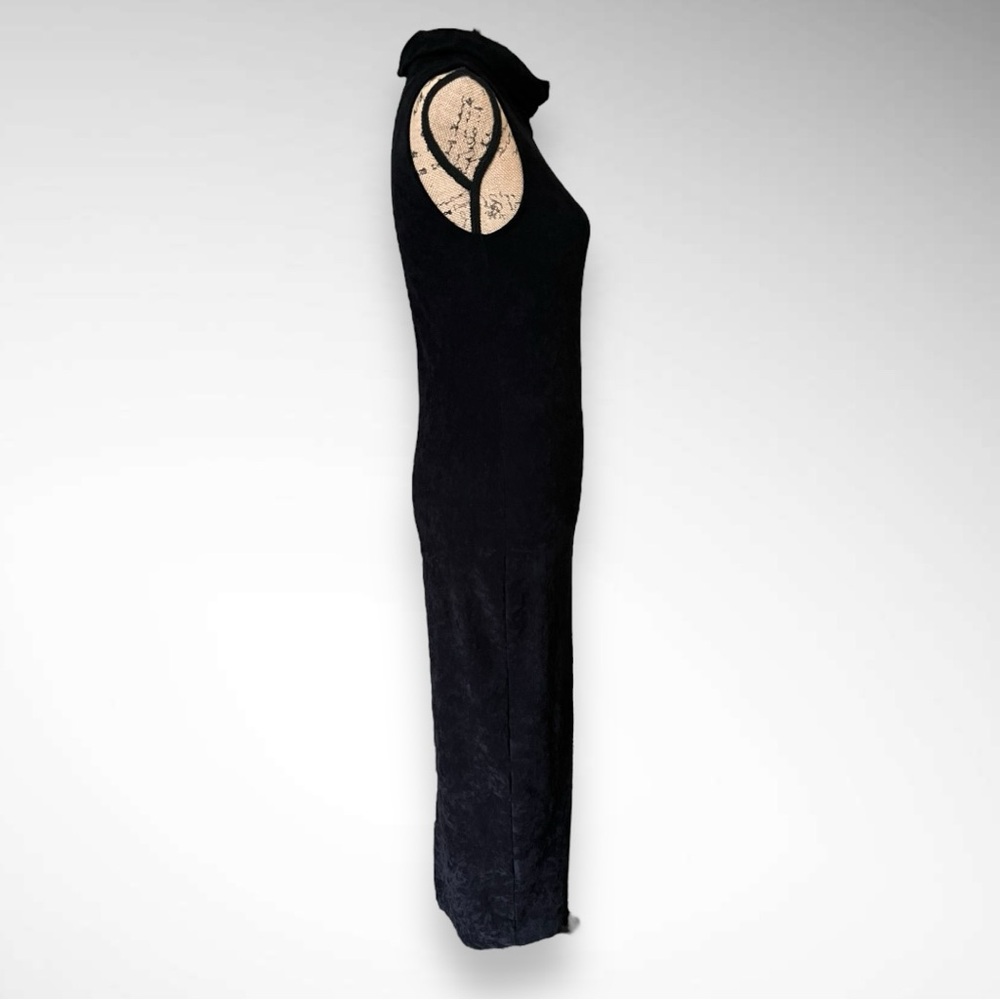 JAMES‎ PERSE Women's Black Stretch Velvet Sleeveless Midi Dress Size 2 | EUC - Picture 6 of 9